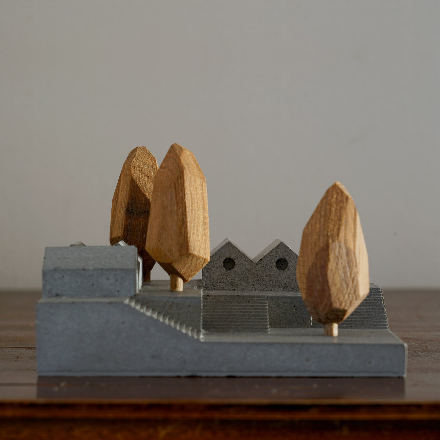 Useless Scape #10 – handmade concrete and wood miniature landscape (Luliguzi)
