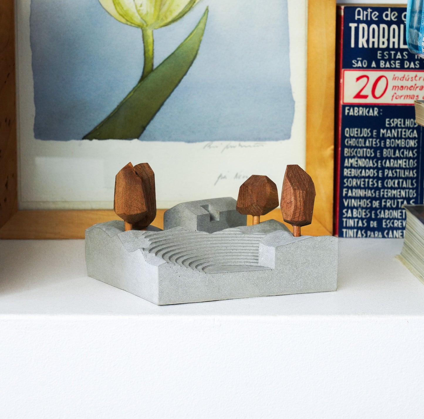 Useless Scape #11 – handmade concrete and wood miniature landscape (Luliguzi)