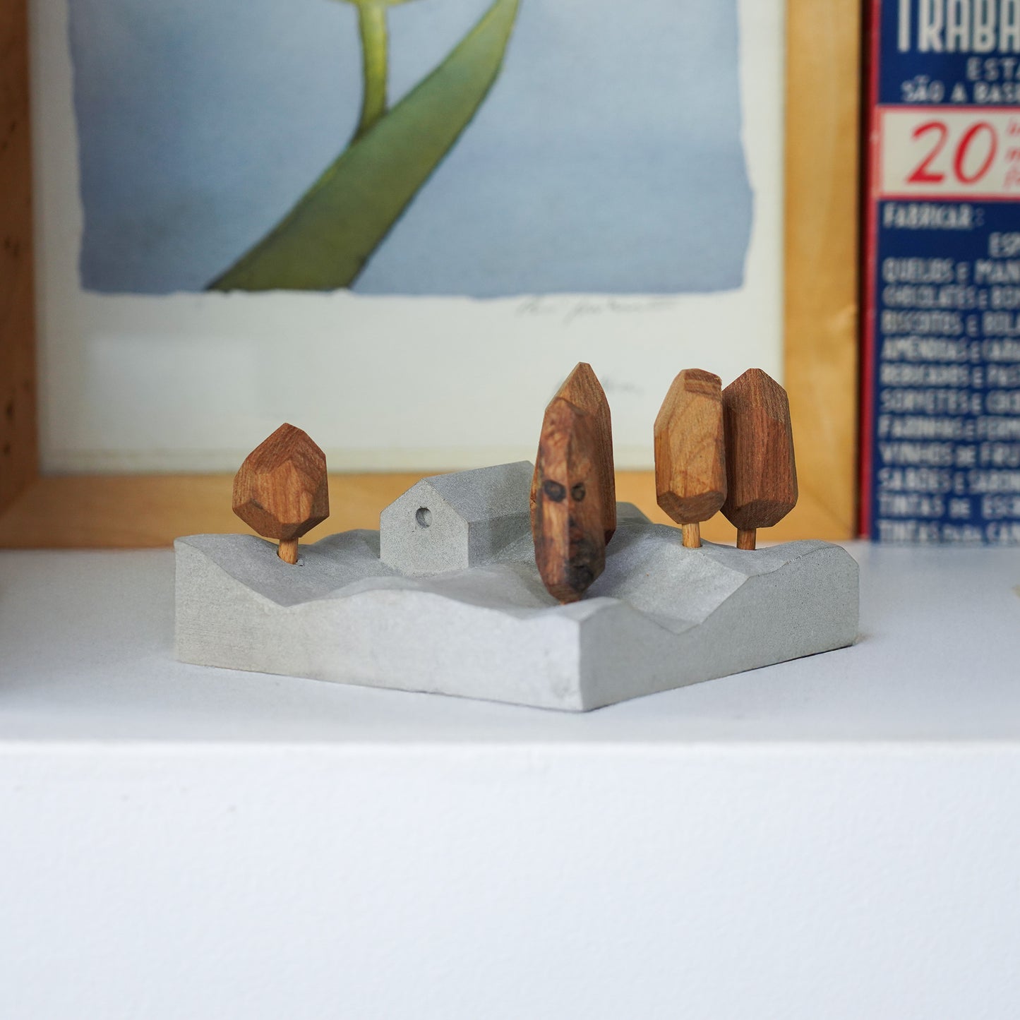 Useless Scape #14 – handmade concrete and wood miniature landscape (Luliguzi)
