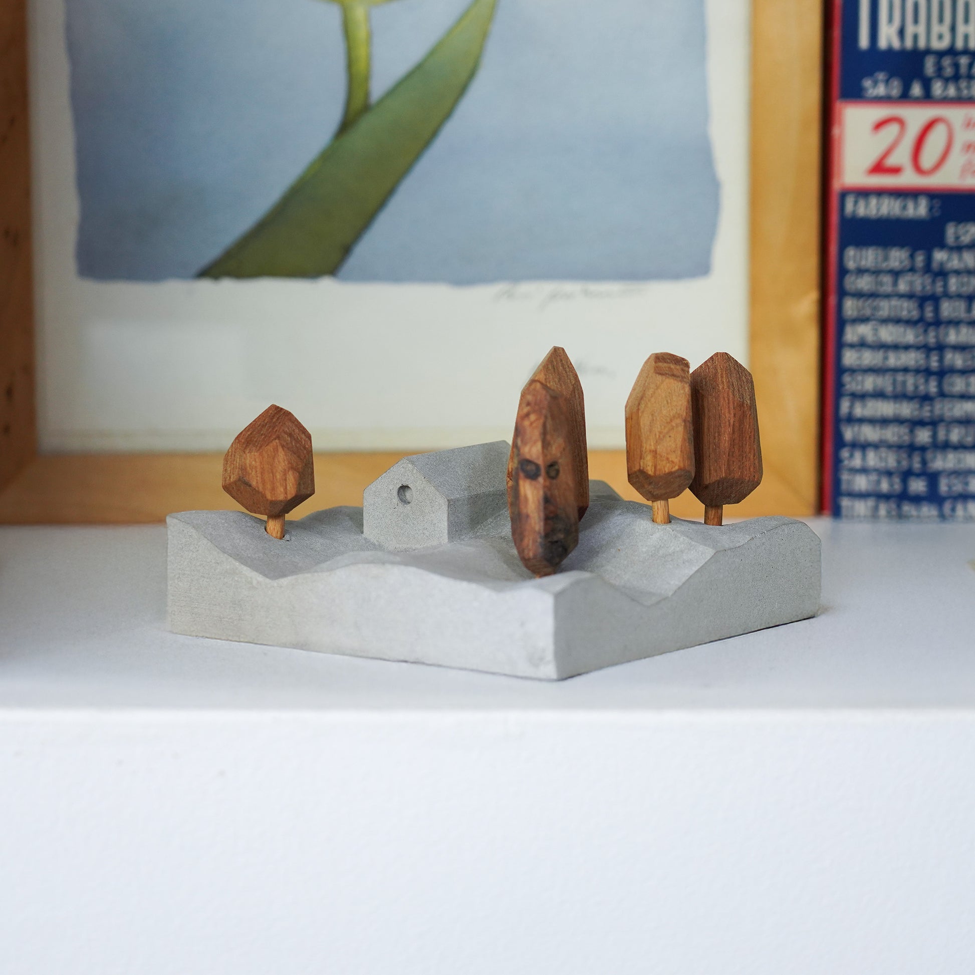 Useless Scape #14 – handmade concrete and wood miniature landscape (Luliguzi)