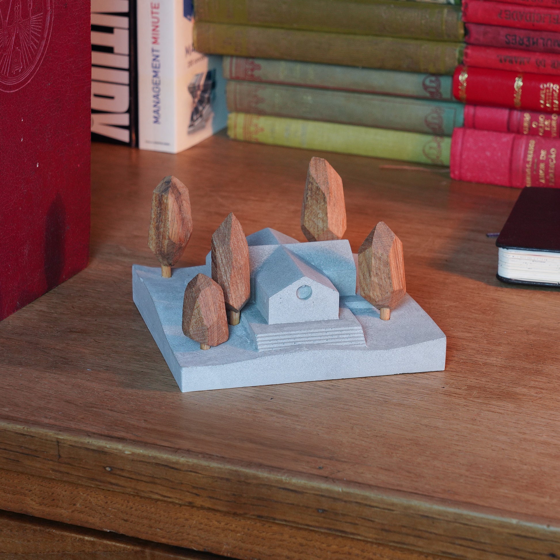 Useless Scape #4 – handmade concrete and wood miniature landscape (Luliguzi)