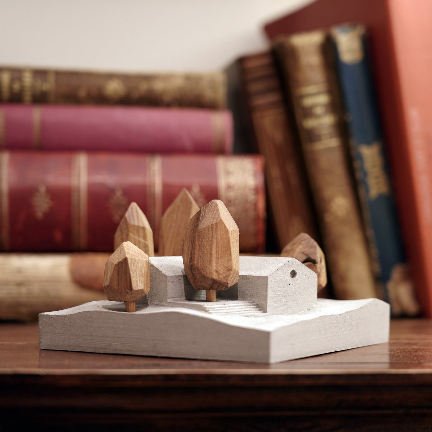 Useless Scape #8 – handmade concrete and wood miniature landscape (Luliguzi)