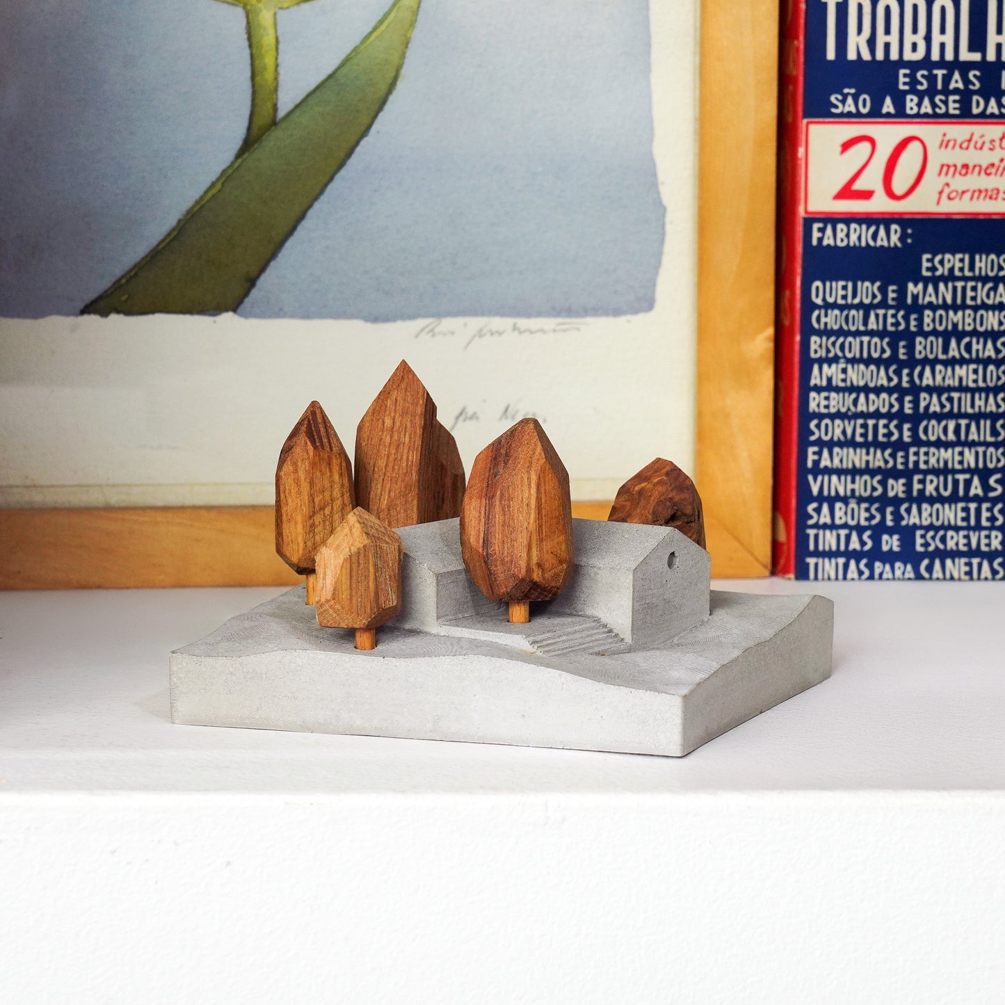 Useless Scape #8 – handmade concrete and wood miniature landscape (Luliguzi)